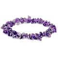 Miniatyrbillede 3 af 4: Uregelmæssige Naturlige Krystaller Chakra Sten Armbånd Perler Armbånd Gule Krystaller Klar