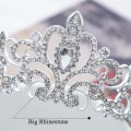 Miniatyrbillede 5 af 5: Brude Bryllupskrone og Tiara med Krystaller til Brudens Hårtilbehør Sølv Hart Tiara til Kvinder og Piger