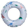 Miniatyrbilde 1 av 4: Oppblåsbar badering for barn, badering poolbøye, retrostripet PVC oppblåsbar bøye poolbøye Retro blue dinosaur Suitable for teenagers