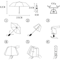 Miniatyrbillede 6 af 6: Maibar paraply vindtæt stærk kompakt 24 ribber vandtæt paraply foldbar rejseparaply vindtæt parasol til mænd og kvinder Wine Red