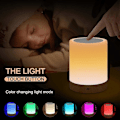 Miniatyrbilde 3 av 5: LED Nattlampe, Nattlampe for Barn Sengelampe Med Berøringskontroll Og USB Oppladbar Og RGB Fargeskiftende Dimbar Bordlampe For Soverom Og Stue