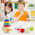 Miniatyrbillede 5 af 5: Stablelegetøj, Baby Ring Stacker, 6 Form Matching Æg Legetøj til Børn 6-12 Måneder og Dreng eller Pige 1-3