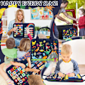 Miniatyrbild 6 av 7: Busy Board för småbarn 5 lager, aktivitetsbräda, Montessori leksak baby från 1 2 3 4 5 år flicka pojke, pedagogisk sensorisk leksak, motorikbräda Model F 22*28cm