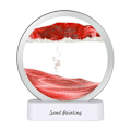 Miniatyrbild 1 av 9: Flytande sandmålning, uppgraderad 3D djuphavsandscen flytande dynamisk display med LED-lampor, hemmakontors skrivbordsdekoration Red quicksand light