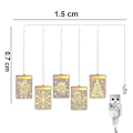 Miniatyrbild 5 av 5: Juldekoration Fönsterlampa, Bakgrundsstränglampor För Utomhus Inomhus Fönster Stigen Patio Sovrum Fest Semester Vägg, Varmvit