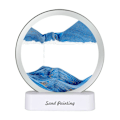 Miniatyrbild 1 av 9: Flytande sandmålning, uppgraderad 3D djuphavsandscen flytande dynamisk display med LED-lampor, hemmakontors skrivbordsdekoration Blue quicksand light