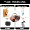 Miniatyrbillede 3 af 4: Nøglering Armbånd Wristlet Nøglering Bangle Nøglering - Bærbar Læder Kvast Armbånd Nøgle Kæde Holder til Kvinder