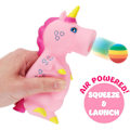 Miniatyrbillede 3 af 5: Klemme og lancer enhjørning legetøj med skumbolde inkluderet - Animal Ball Shooting Squishy Toy, Angstlindring Genstande Sensoriske Legetøj Klemme Legetøj