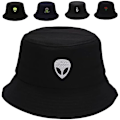 Miniatyrbillede 1 af 5: Bomulds Bucket Hat til kvinder og mænd, sommerrejse solstrand Bucket Hat, unisex udendørs fiskerhat