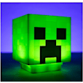 Miniatyrbilde 1 av 5: Minecraft Creeper Lampe, Dekorativ Nattlampe, LED Lampe med Spillslyd, Oppladbar, Sengelampe, Vegglampe (Grønn)-Xin