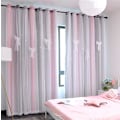 Miniatyrbilde 1 av 5: Hule stjerner vindu barnehage gardiner 200 cm lengde rom mørknende tau ring 2 lag rosa grå, bredde 1,5 * høyde 2,0 m et stykke [send sløyfe]