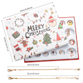 Miniatyrbillede 2 af 4: Julepynt 2024 Adventskalender - Kreative børnearmbåndspynt 24 rum Kalender Juleaften Overraskelse Blind Box Sæt Silver
