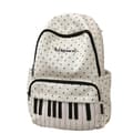 Piano Backpack Playful Twee Backpack Y2k Cute Daypack Medium School Bag Cutecore Accessories (Beige)