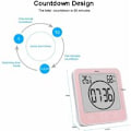 Miniatyrbild 3 av 5: Vattentät badrumsklocka termometer hygrometer 8 tum vattentät pekskärm (rosa