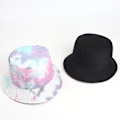 Miniatyrbild 1 av 4: Tie Dye Bucket Hat Vändbar Bomull Multifärgad Fiskarekeps Packable Solhatt