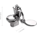 Miniatyrbild 4 av 4: Metall Toalett Nyckelring Cool Bil Ring Handväska Hänge Dekoration Barn Kreativ Present Silver - 2-pack, Flerfärgad, Liten