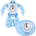 Miniatyrbilde 1 av 5: Barnerobot vekkerklokke, barnerobot leker transformerende robot, barnerobot leker transformerende robot skrivebordsklokke kreativ tegneserie student skrivebordsklokke