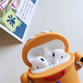 Miniatyrbilde 3 av 5: Tegneserieetui for Airpods 2. og 1. generasjon, 3D-animasjonsfigurdesign Silikonetui Beskyttende støtsikre deksler med nøkkelring for Airpods-ørepropper