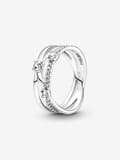 Pandora - Glitrende Trippelbåndsring - Sterlingsølv Circumference: 50mm