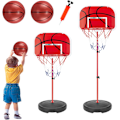 Miniatyrbillede 1 af 7: Basketballkurv til børn, udendørs basketballkurv med 2 basketballer og 1 pumpe, højdejusterbar, egnet til indendørs og udendørs basketballkurve