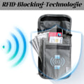Miniatyrbillede 3 af 7: Halspose med brystlomme med RFID-beskyttelse, nylon brystlomme, vandtæt og let, unisex rejsetaske Tyverisikret paslomme Dark blue