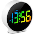 Miniatyrbillede 1 af 5: Lille digitalt vækkeur LED skrivebordsrejse elektronisk ur dobbelt alarm snooze dæmpbar dag indstillet 12/24H uge display 4 tommer