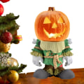 Miniatyrbilde 5 av 5: Lysende Gresskar Ridder Statue - LED GNOME Figur Dekorasjon Lys | Halloween Dekorasjon Lampe, Harpiks Bord Nattlys Lampe, Ereqeip