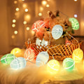 Miniatyrbild 2 av 5: Påskägg Ljussträng LED Flerfärgad Sprickt Ägg Strängljus Semesterdekoration Färgade Ljus