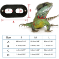 Miniatyrbillede 2 af 2: 3 pakker skægget drage sele og snor justerbar (S, M, L) - blødt læder reptil firben snor til padder og andre små kæledyr (rød)