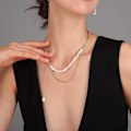Miniatyrbillede 4 af 5: Halskæder til kvinder Perlehalskæder til kvinder Fashion Vedhæng Halskæde Trendy Choker Kæde Halskæde