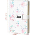 Miniatyrbillede 2 af 5: A5 (8,47 x 5,9 tommer) Låsejournal Dagbog Notebook Kombination Låsning Dagbog, Dagbog med Kombinationslås (Stil 4)