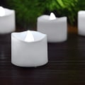 Miniatyrbillede 4 af 5: Opgraderede LED-flammeløse stearinlys, te-lys, 12 stk. batteridrevne, flimrende votivlys til julefest - koldt hvidt