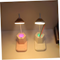 Miniatyrbilde 5 av 5: 1 stk. bordlys for skrivebord hvit pennbeholder bordlampe ladelampeskrivebordslampe ladepultlampe
