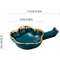 Pikkukuva 3 / 4: Monikäyttöiset kastikeastiat dippaukseen, keraamiset dippikulhot, pienet dippikastikkeet, syömäpuikkokotelot - musta - 11x7x2,3cm