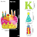 Miniatyrbilde 2 av 2: Magnetisk klistremerke for bursdagskake-dekorasjon