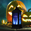 Pikkukuva 3 / 5: Koristeelliset minilyhtyvalot, pienet Halloween-lyhdyt, pelottavat luuranko-lepakko-linna-kurpitsavalot sisä- ja ulkokauhuaiheeseen