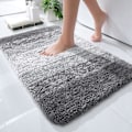 Miniatyrbillede 1 af 5: Luksuriøs Badeværelsesmåtte 20x30, Ekstra Blød og Absorberende Mikrofiber Bademåtte, Skridsikker Plysset Shaggy Badetæppe