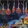 Miniatyrbild 2 av 4: Utomhus 6m 40 LED Solcellssträngljus för Halloween, Utomhusdekoration för Fest, Halloween, Trädgård, Semester, Höst, Pumpa Lykta Varm Ljus