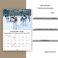 Miniatyrbilde 4 av 9: 2025 Engelsk veggkalender A3 størrelse Husky hund amerikansk ørn månedlig kalender med tema