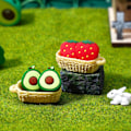 Miniatyrbild 4 av 5: Tumgreppskåpor för Nintendo Switch, söta joystick-skydd med 3D-mönsteröverdrag Mjukt bedårande silikon Analog 4 st kit för Switch/OLED/Lite, frukter