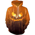 Pikkukuva 1 / 3: Miesten pitkähihainen huppari Halloween hauska pyöreä kaulapaita kengurutaskulla joulu monivärinen 3D-printti pusero neule (koko: M)