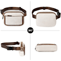 Miniatyrbillede 7 af 8: Dame PU Læder Bæltetaske Crossbody Taljetaske Rejse Skuldertasker Dark brown