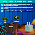 Miniatyrbild 2 av 5: Digital väckarklocka för barn, kanin med nattlampa, timer och snooze, USB-laddningsbar sängklocka för flickor pojkar sovrum skolgåva, grön