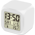Miniatyrbild 1 av 5: Väckarklocka Nattlampa 7 Färger LED Digitala Väckarklockor Lampa, Barns Digitala LED Sängbordsväckarklocka med Kalender