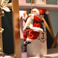 Miniatyrbild 3 av 5: Elektrisk klättrande jultomte prydnad på rep stege julgran inomhus utomhus hängande jul kreativ dekoration