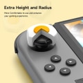 Miniatyrbild 2 av 5: Tumgreppsskydd för Nintendo Switch, söta joystick-skydd med 3D-mönster, mjukt och bedårande silikonanalogt 4-delars kit för Switch/OLED/Lite, mjölk och ägg