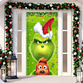 Miniatyrbillede 1 af 5: Jule Dør Cover Merry Grinchmas Font Veranda Skilt Vinter Nytår Jul Juledekorationer og Tilbehør til Hjemmefest