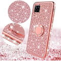 Pikkukuva 4 / 4: Kotelo Huawei P40 Lite/Nova 6 SE Lite -kotelo, Glitter Bling Sparkle Shiny Diamond Bumper -suunnittelu renkaalla Soft TPU -puhelinkotelo