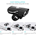 Miniatyrbilde 4 av 5: USB-oppladbar sykkellyssett, sykkellyssett superlys 3 LED-frontlys, hurtigutløsning, 360° rotasjon