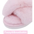 Miniatyrbilde 3 av 5: Dame Fuzzy Toesko med Kryssbånd og Minneskum, Åpen Tå (Størrelse: 5-6)